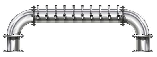 10 TAP POLISHED SS 6" Dia. GOLDEN GATE "U" TOWER CLD