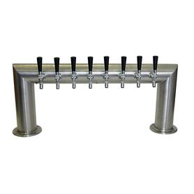 8 TAP BRUSHED SS PASS-THRU TOWER GLYCOL COOLED