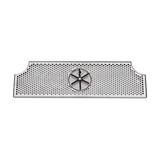 28" x 8"-2 x 6" DIA CUT-OUTS BRUSHED SS SPRAY DRIP TRAY