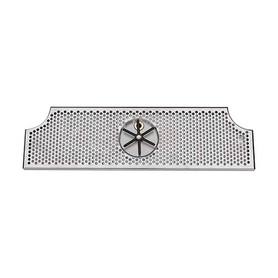 28" x 8"-2 x 6" DIA CUT-OUTS BRUSHED SS SPRAY DRIP TRAY