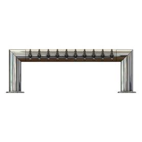 10 TAP BRUSHED SS PASS-THRU TOWER GLYCOL COOLED