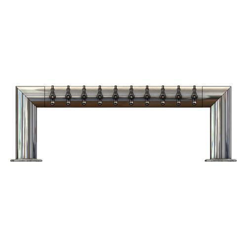 10 TAP BRUSHED SS PASS-THRU TOWER GLYCOL COOLED