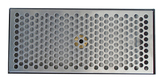 12" x 5-3/8" BRUSHED SS DRIP TRAY WITH DRAIN