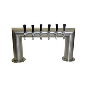 6 TAP BRUSHED SS PASS-THRU TOWER GLYCOL COOLED