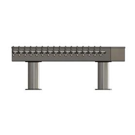 16 TAP BRUSHED SS 2P[4"D]T-TOWER COLD - NO PEDESTALS NO TAPS