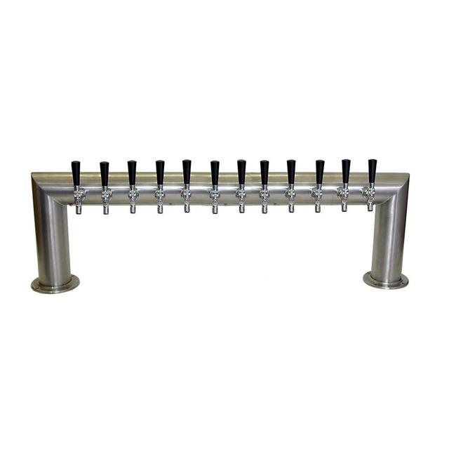 12 TAP BRUSHED SS PASS-THRU TOWER GLYCOL COOLED