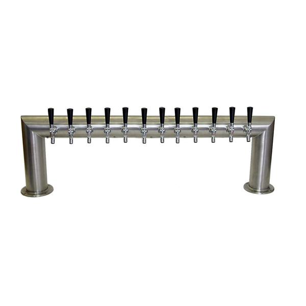 12 TAP BRUSHED SS PASS-THRU TOWER GLYCOL COOLED