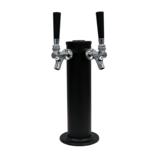 2T(304SS) MATTE BLACK 3" COLUMN TWR AIR [NO TAPS]