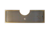 24" x 8" (6"c/o) ALL PVD BRASS DRIP TRAY WITH DRAIN