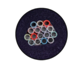 CABLED 12+4 FIRE RATED PVC JACKET 5/16" ID HI GLOSS TUBES
