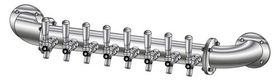 8 TAP POLISHED SS RAIL WALL MT TOWER CLD