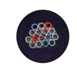CABLED 10+4 TAPED JACKET 3/8" ID DUOFLEX TUBES