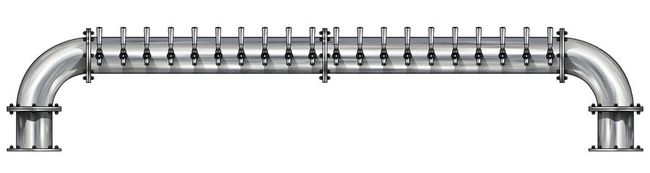 20 TAP BRUSHED SS 6" Dia. GOLDEN GATE "U" TOWER CLD