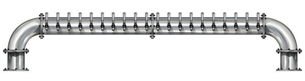 20 TAP BRUSHED SS 6" Dia. GOLDEN GATE "U" TOWER CLD