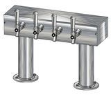 4 TAP BRUSHED SS[3"D]13"CTR DBL PED T-TOWER AIR COOLED
