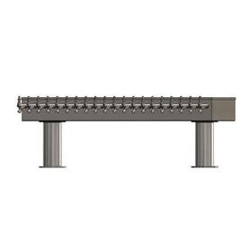 20 TAP BRUSHED SS 2P[4"D]T-TOWER GLYCOL COOLED